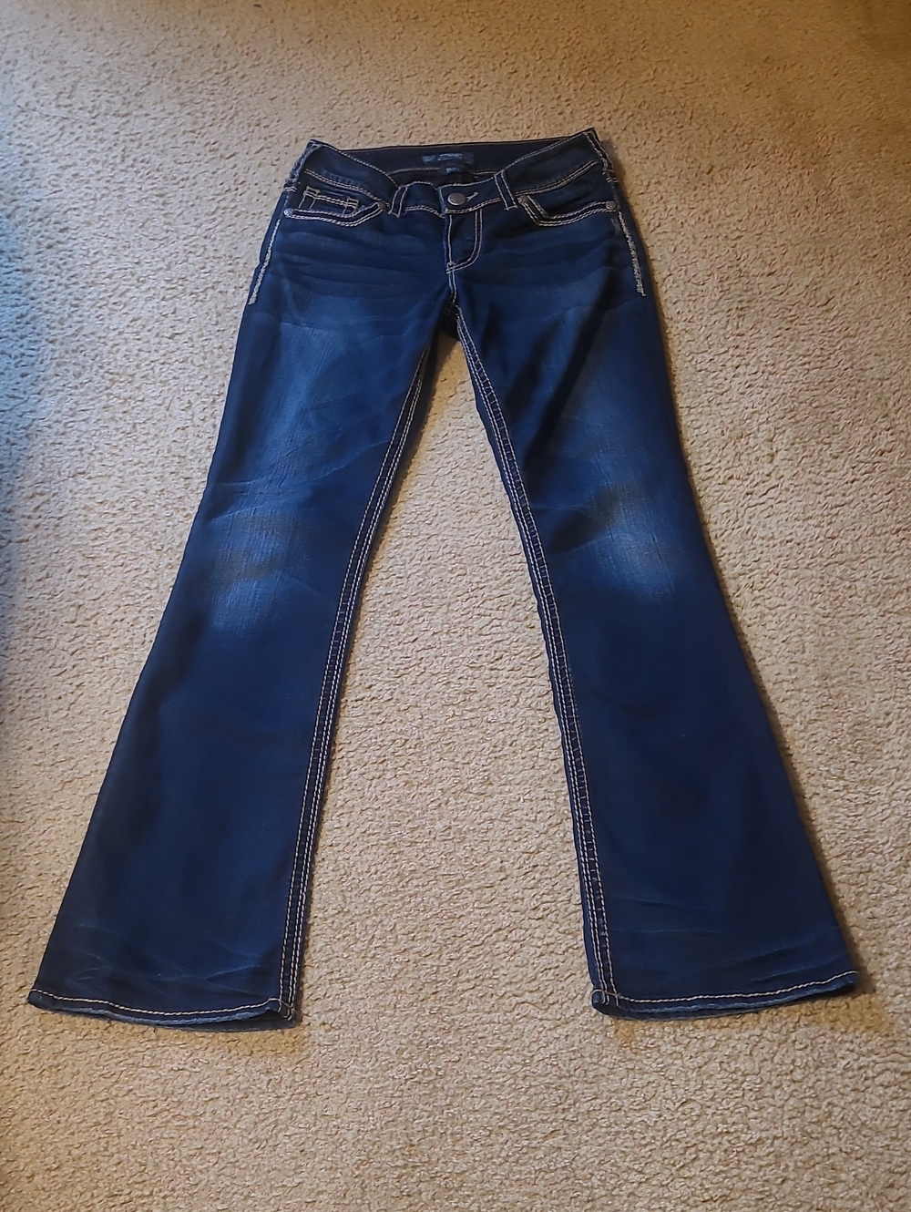 Silver Jeans Suki Mid Boot Dark Wash Jeans 28x33